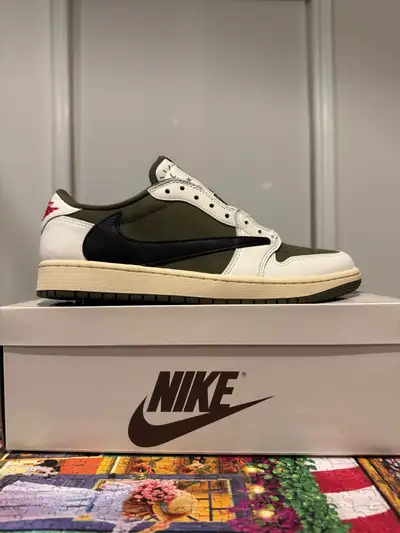 Jordan 1 low Travis Scott Olive 12m, View more