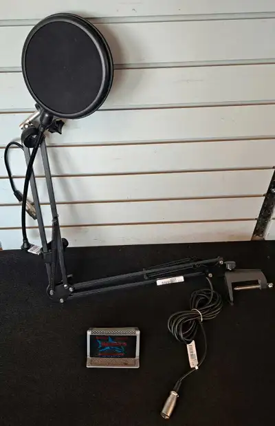 AUDIO TECHNICA CLAMP BOOM ARM W/XLR CORD/POP FILTER (30750504), View more