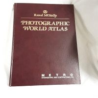 1989 Rand McNally Photographic World Atlas Topographic Hardcover