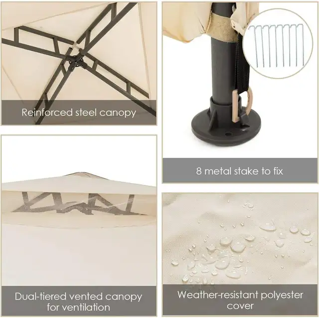 Outdoor 3m x 3m Gazebo Tent in Outdoor Décor in Cambridge - Image 5