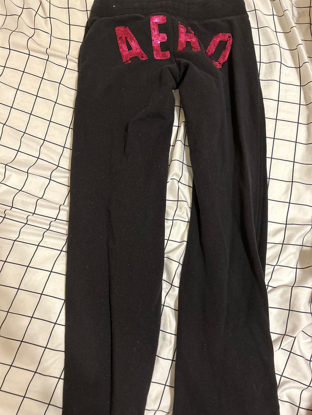 Aeropostale Wide-Leg Sequin-Detail Sweatpants Joggers in Black,  in Women's - Bottoms in Ottawa - Image 3