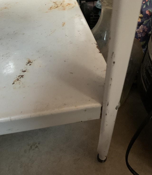 Vintage 3.5’ Metal Garden Plant Stand Shelf DIY Project Bookcases