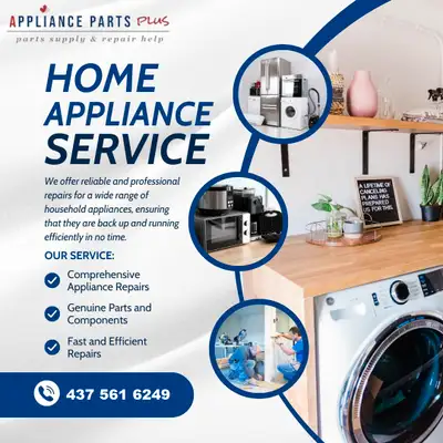 Dryer, Stove, Dishwasher, Washer Parts Available - 437-561-6249, View more