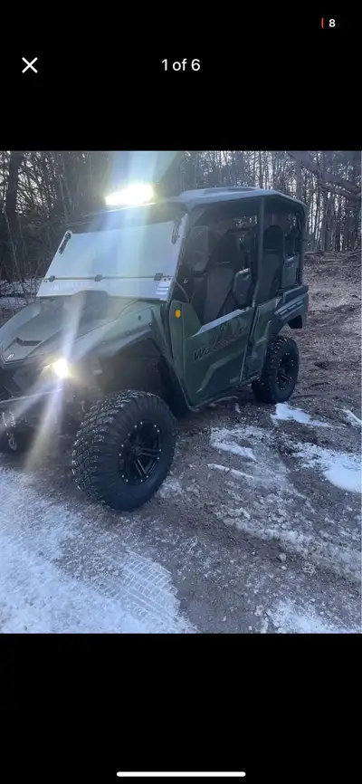 Amazing machine comes with plow used a handful of times and brand new rims and tires very well taken...
