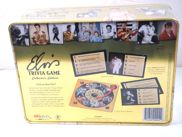 Vintage Elvis Trivia Game Collector's Edition 2003 in Arts & Collectibles in St. Albert - Image 2