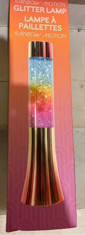 new - rainbow motion glitter lamp, View more