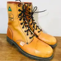 70s steel cap construction boots (femme)