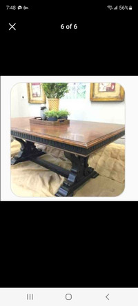 Solid wood dining table: SOLD!