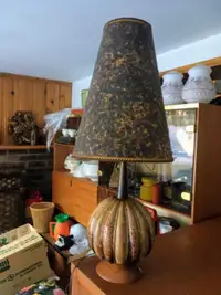 Lampe de Table Vintage Chalvignac Superbe Abat jour D’origine
