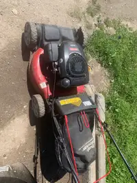 2 old gas mowers 