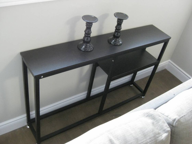 SOLD -Dark Grey Hall Entry Console Sofa Table In Excellent Shape in Other Tables in Kitchener / Waterloo