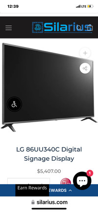 86” LG Digital Signage TV