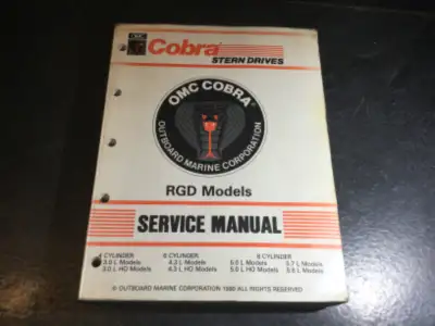 1991 OMC Cobra Stern Drives RGD Manual 3.0L 4.3L 5.0L 5.7L 5.8L, View more