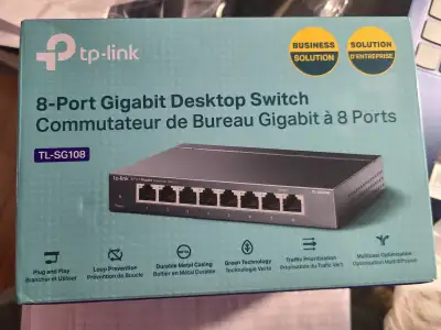 TP-Link 8-Port 10/100/1000Mbps Desktop Switch (TL-SG108), View more