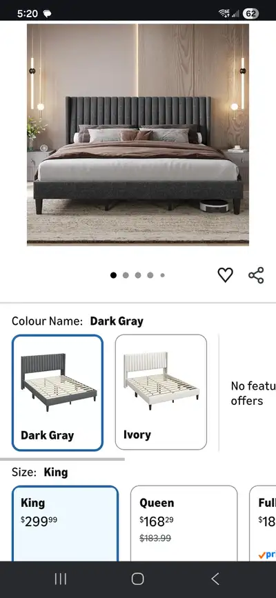 New King Size Bed Frame, View more