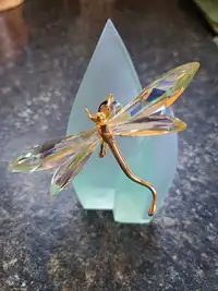 Swarovski Crystal Dragonfly Pin with Stand
