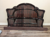 Mahogany queen size bed frame 