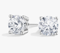 Moissanite Earrings Lab Created Diamond 925 Sterling Silver Stud
