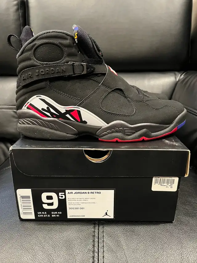 Air Jordan 8 Retro • Playoffs • Size 9.5 in Men's Shoes in City of Toronto - Image 4