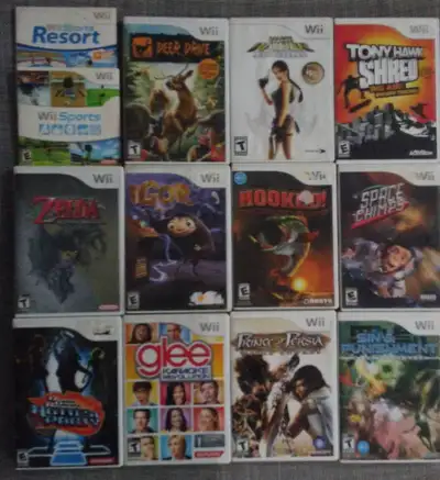 Wii jeux, manettes et accessoires voir liste prix sur demande, View more