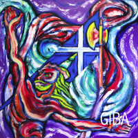 Clovis 48 x 48 - Peinture à l'huile par Giba