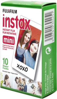 Fujifilm Instax Mini Film, White Single Pack (10 Exposures)