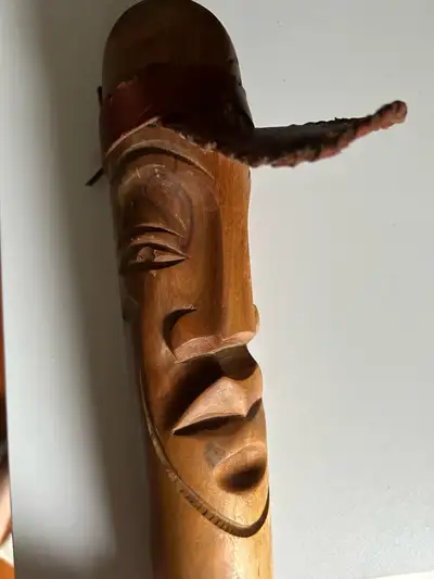 Hand Carved Wooden Baseball Bat, View more