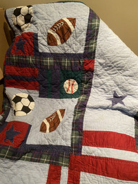Twin sports quilt 