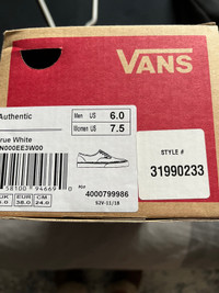 Brand New Vans (M6.0 W 7.5)