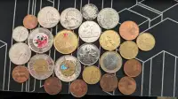 Collection de monnaies CANADA, USA, EUROPE