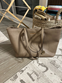 Michael Kors Work Tote, Bag with Laptop Sleeve in Taupe Brown