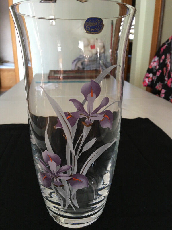 Large Bohemia Crystal Vase for sale  
