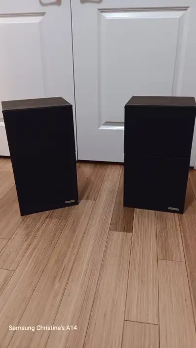 Two way speaker system, woofer is 8", midrange/tweeter is a horn type, impedance 8 ohms sensitivity...