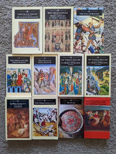 Medieval works incl. King Arthur, Green Knight, Canterbury Tales, View more