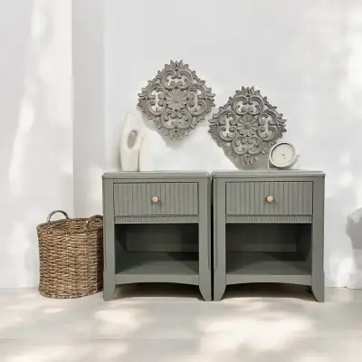 Nightstands, bedside tables, refinished in a beautiful color , View more