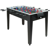 48" Competition Sized Home Recreation Wooden Foosball Table-Blac