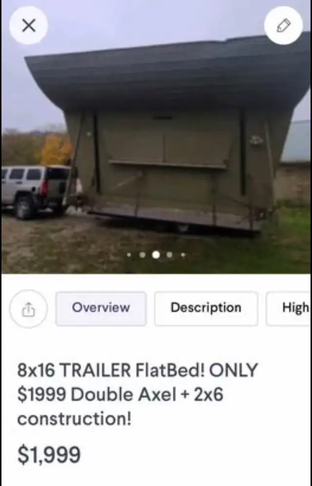 ♻️Tiny Home Base 8x16 TRAILER FlatBed! ONLY $1499 Double Axel + in Other Business & Industrial in Oakville / Halton Region - Image 3