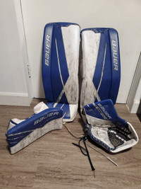 Bauer 3s Goalie Pads and Gloves