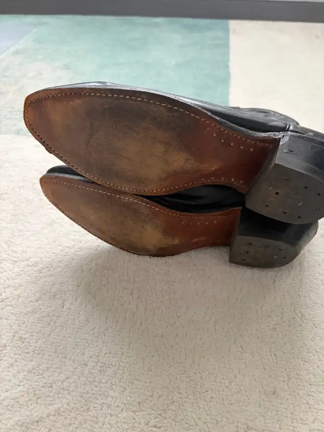 Boulet black leather cowboy/western boots men’s size 9.5 3e  in Men's Shoes in Oakville / Halton Region - Image 10