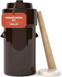 Kenley Fermentation Crock Jar 5 Liter & Pounder -