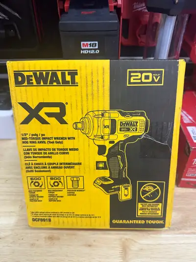 Dewalt 20v Max XR 1/2 Inch Mid-Torque Impact Wrench, View more