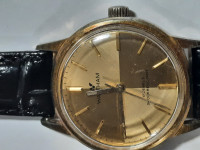 Real nice vintage Waltham 17J, gold-tone man wind watch