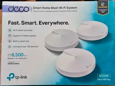 Deco M9 Mesh WiFi 3-pack kit, View more