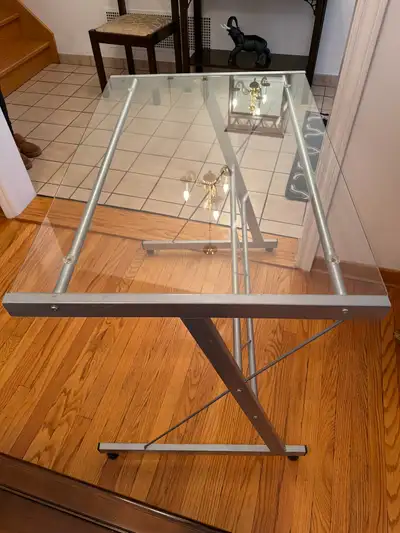 Glass desk, View more
