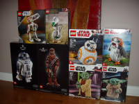NEUFS! Magnifique collection de 8 Lego Star Wars. Prix de lot.