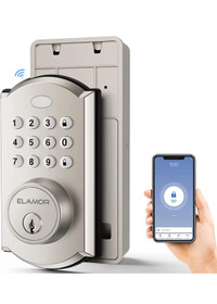 WiFi Smart Lock, Keyless Entry Door Lock with Remote Unlock, Eas