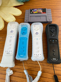 Wii Controllers and SNES Tetris & Dr. Mario