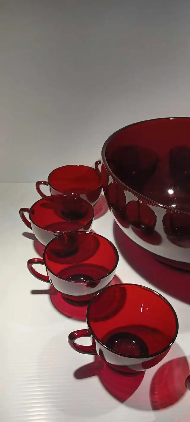 Anchor Hocking  red punch bowl62863738321538122
