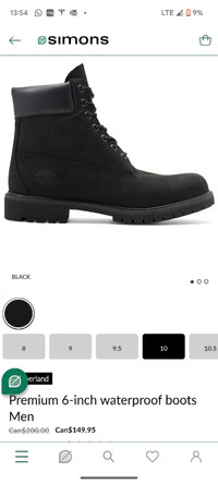 Black Timberland Boots Size 10
