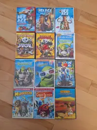 Lot de 12 DVD film d'animation pour enfants